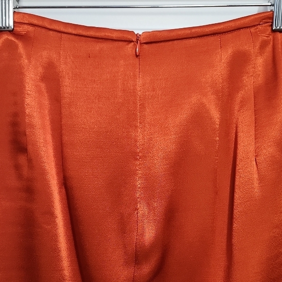ZARA Orange satin high waist mini skirt - Picture 5 of 11